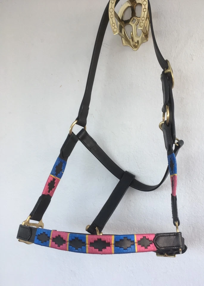 POLO LEDER KOPFKRAGEN IN PINK. PONY/COB/VOLL/XVOLL GRÖSSEN