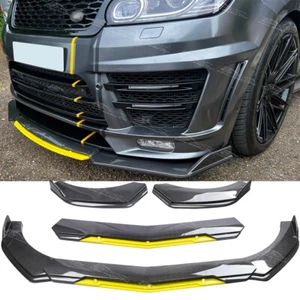 For Land Rover Range Rover Sport Carbon Fiber Front Bumper Spoiler Lip Splitter - Bild 1 von 8