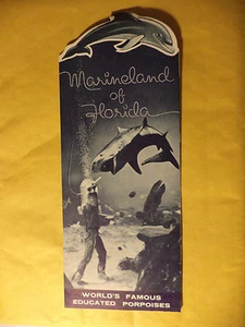 Folleto Vintage Marineland -Vacaciones- Marineland of Florida Troquelado Plegable - Imagen 1 de 4