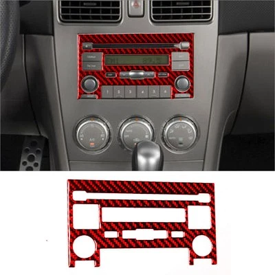 Radio roja de fibra de carbono con cubierta para reproductor de CD para Subaru Forester 2007-2008 Foto 1 de 4