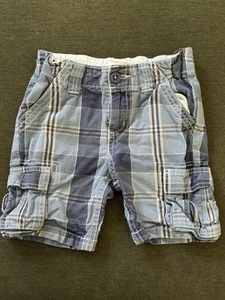 Pumpkin Patch Blue Check Dress Shorts Boys Toddler Size 2 Sb11 - Picture 1 of 4