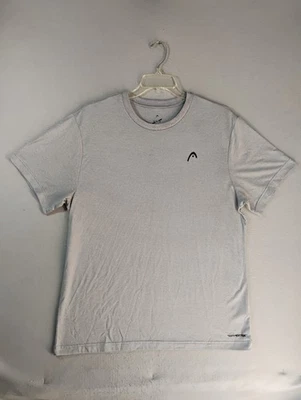 HEAD Mens Shirt XL Gray Short Sleeve Crew Neck Hyperteck Golf Logo Activewear - Image 1 of 4