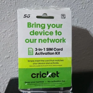 Pack de 10 - Kits d'activation de carte SIM universelle sans fil Cricket 3 en 1 BYOD - Photo 1 sur 4