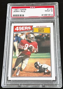 1987 TOPPS #115 JERRY RICE PSA 9 MINT - 2ND YEAR CARD WE COMBINE SHIPPING - Picture 1 of 4