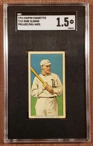 Tarjeta de béisbol 1914 cupón T213 Rube Oldring Philadelphia Athletics Yanks SGC 1,5 - Imagen 1 de 3