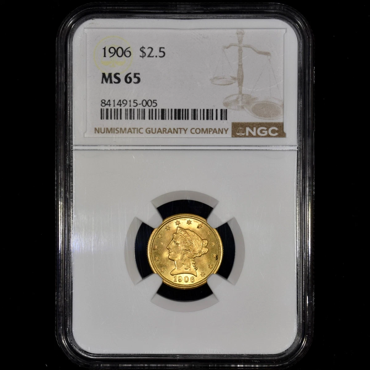 MS 65 Graded Quarter Eagle $2.50 US Gold Coins Pre-1933 for sale