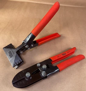 Wiss 5 lame crimpatrice HC-5 e condotto in metallo HS-1 piegatrice per cuciture manuali - Made in USA - Foto 1 di 24