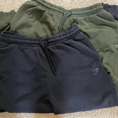 Lote de 2 Calças Gymshark Esportivas Joggers Cordão Atlético Pull On Performance M - Imagem 1 de 4