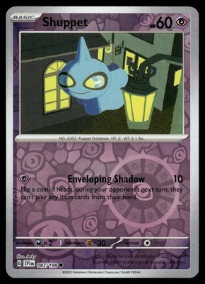 Shuppet 087/198 SVI SV01: Scarlet & Violet Base Set Reverse Holo NM - Image 1 of 2