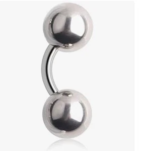 Big Ball 6 8 10mm G23 Titanium Pressure Barbell Triangle Hood Ring 16g 14g 12g - Picture 1 of 6