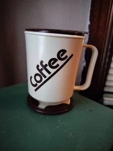 Vintage Plastic Coffee Travel Mug - Picture 1 of 6