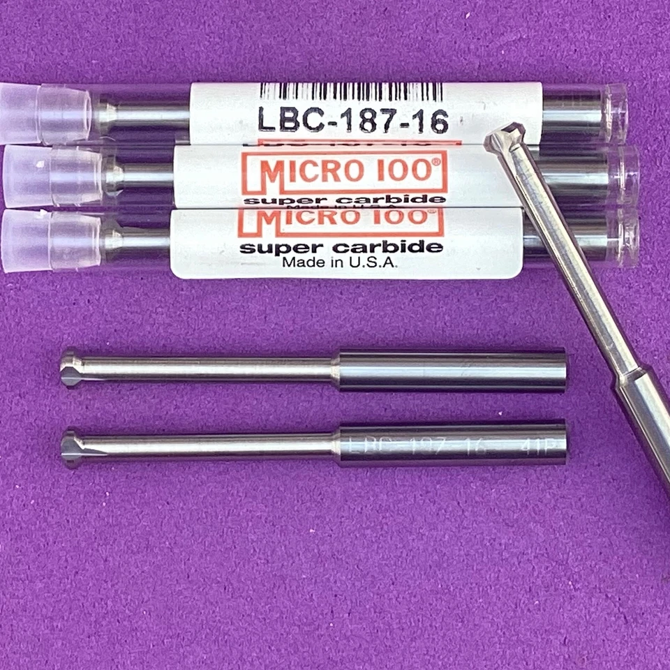 MICRO 100   LBC-187-16 Carbide Lathe Back Chamfer Tool 3/16" Shank 🎯Machinist - Image 1 of 1