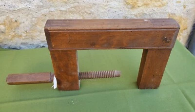 ANCIENNE GRANDE PRESSE À BOIS / SERRE-JOINT D’ÉBÉNISTE - BEL OBJET - D13 - Photo 1/4