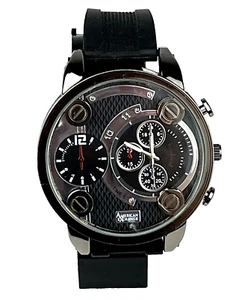 Reloj Hombre AMERICAN EXCHANGE Correa Silicona Negra 52mm 5421 - Batería Nueva - Imagen 1 de 6