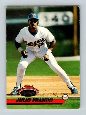 1993 Topps Stadium Club #651 Julio Franco Texas Rangers 2nd Base - Image 1 of 2