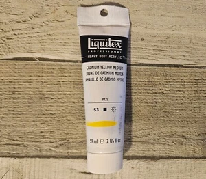 Liquitex Pro Heavy Body Acrylic Art Paint 2-Fl Oz Tube ~ Cadmium Yellow Medium - Picture 1 of 1