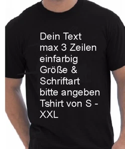 T-Shirt mit Text nach Wunsch bedruckt Grösse S-XXXL Wunschtext Abi Shirt Motiv - Picture 1 of 8