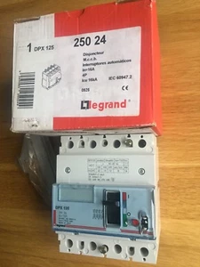 LEGRAND 16A DPX125 25024 CIRCUIT BREAKER MOULDED INDUSTRIAL 4 POLE MCB RCD RCCB - Picture 1 of 1