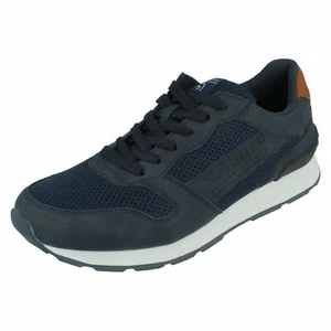 MENS BUAGTTI 323-30805-5900 NAVY TRAINERS - Picture 1 of 7