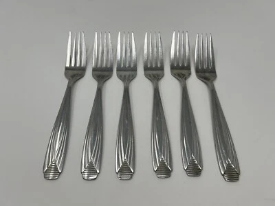 6 tenedores de cena de acero inoxidable Retroneu REBECCA 18/8 cubiertos Corea Foto 1 de 3