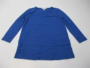 Blusa túnica top MICHAEL MICHAEL KORS para mujer talla S cuello en V azul real dosfer - Imagen 1 de 8