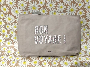 CAUDALIE STOFF CANVAS HELLGRAU BEIGE BON VOYAGE MAKE-UP REISSVERSCHLUSS TASCHE NEU OHNE ETIKETT - Bild 1 von 3