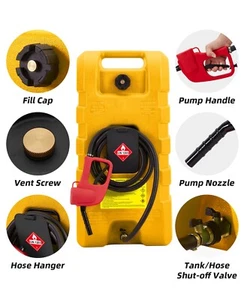 Fuel Caddy 15Gallon Portable Gas Fuel Tank Container with Manual Transfer Nozzle - Picture 1 of 8