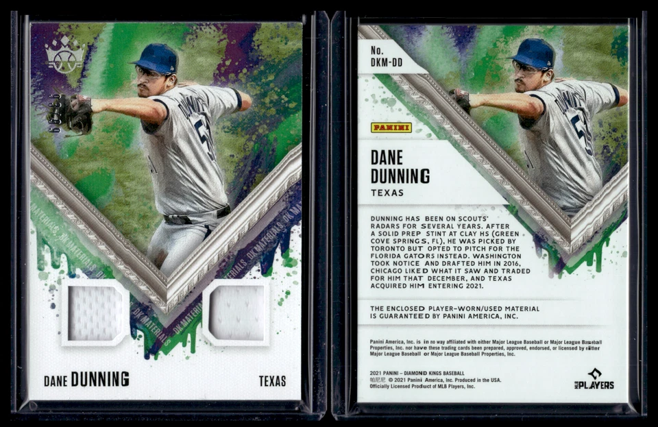2021 Panini Diamond Kings Materials Holo Silver #DKM-DD Dane Dunning /99 - Image 1 of 1
