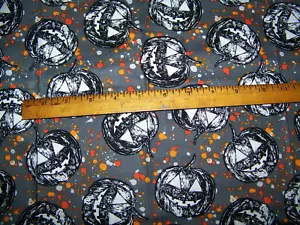CALABAZAS JACK-O-LANTERNS HALLOWEEN PRT TELA DE ALGODÓN GRASA CUARTO BTFQ edredón - Imagen 1 de 1