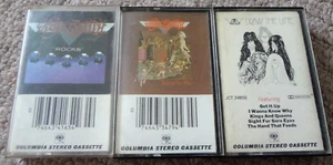AEROSMITH CASSETTE TAPE 3x ROCKS + DRAW THE LINE + TOYS IN THE ATTIC 1970s ROCK - Picture 1 of 6