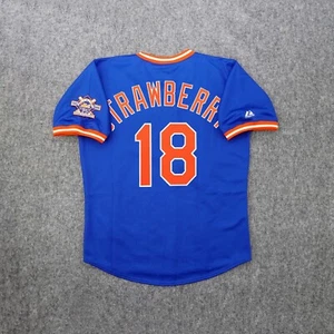 Camiseta deportiva de Darryl Strawberry 1986 de los Mets de Nueva York azul alternativo 25a de Cooperstown - Imagen 1 de 7