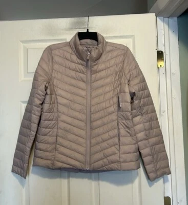 Old Navy Puffer Jacket Size Medium NWT Women’s Mauve Water Resistant  - Image 1 of 4