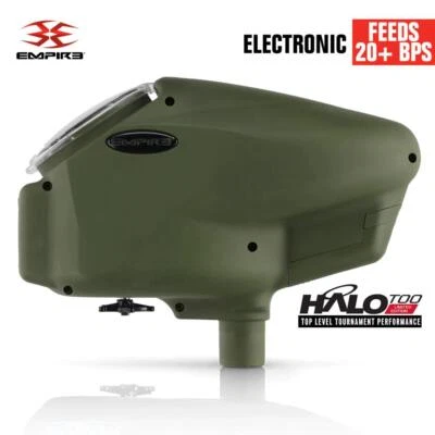 Empire Halo Too Limited Edition Electronic Paintball Loader Hopper - Olive