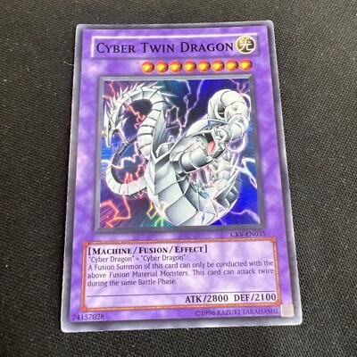 YUGIOH! Cyber Twin Dragon CRV-EN035 Ultimate Rare 1st Edition LP - Image 1 of 4