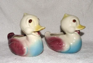 Matched Pair Baby Duck Planters Spaulding Royal Copley Planters Lot T - Picture 1 of 7