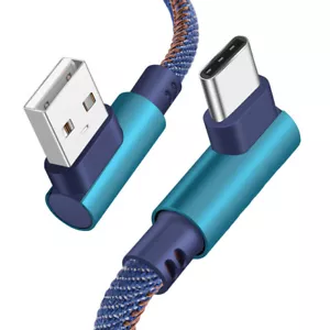 Type-C 90 Degree Right Angle USB-C Fast Charging Charger Cord Sync Data Cable - Picture 1 of 13
