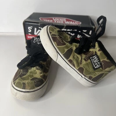 VANS Niño Pequeño Media Cabina Zapatos Tenis Verde Camuflaje Con Cordones Talla US Toodler 5.5 Foto 1 de 4