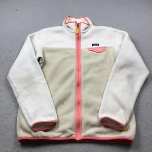 Patagonia Jacket Girls 2XL XXL Brown Beige Full Zip Synchilla Fleece Outdoor - Picture 1 of 14