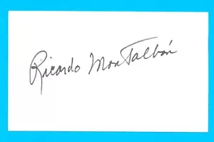 Biglietto firmato STAR TREK RICARDO MONTALBAN come KHAN bella firma autentica - Foto 1 di 1