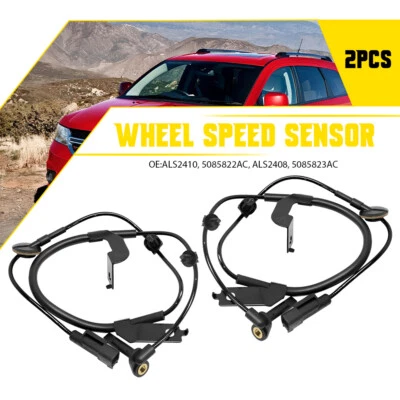 ABS Wheel Speed Sensor for Chrysler Sebring Dodge Avenger Journey Front 2pcs EBE - Image 1 of 4