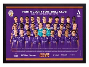 Framed 2024 2025 Perth Glory A-League Football Poster - 45cm x 32cm x 3cm - Picture 1 of 4