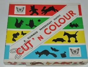 A GUMMED PAPERCRAFT CUT n COLOR Butterfly Brand 1960s craft toy - Picture 1 of 3