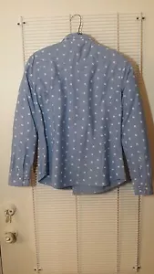 LADIES WALLS BLUE WHITE FLORAL PEARL SNAP SIZE S SHIRT FREE SHIPPING - Picture 1 of 5