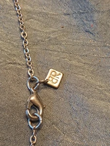 BANANA REPUBLIC Silvertone Acrylic Bezel Bead Chain Necklace - Picture 1 of 3