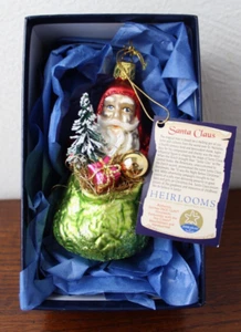 Inge Glas Santa Tree Gift Sack Muller Blech Germany Christmas Heirlooms Ornament - Picture 1 of 11