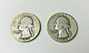 1942 25 cent Quarter - Lot of 2 - Bild 1 von 2