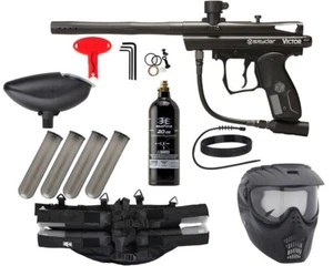 NEW Kingman Spyder Victor Epic Paintball Gun Package Kit - Diamond Black - Picture 1 of 11