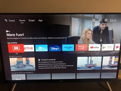 TCL S615 32" HD LED Smart TV - Nero - Immagine 1 di 4