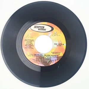 Dionne Warwick I'll Never Fall In Love Again Record 45 RPM Single Scepter 1969 Y - Picture 1 of 2
