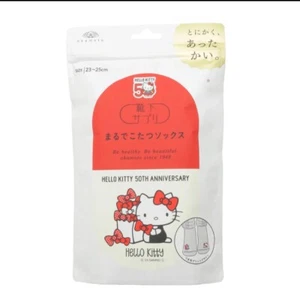[Okamoto] Socken Kotatsu Socks Sanrio Collaboration warme Socken Hello Kitty grau - Bild 1 von 4